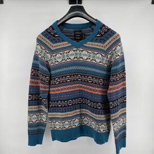 CPO Provisions Sweater Men's Small Multicolor Fair Isle V Neck